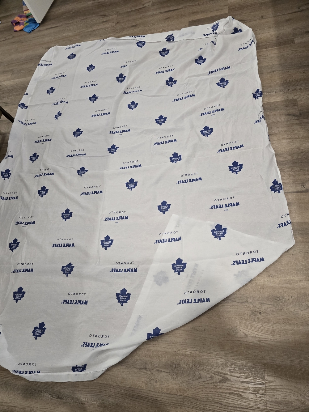 NHL Toronto Maple Leafs White and Blue Fitted Sheet